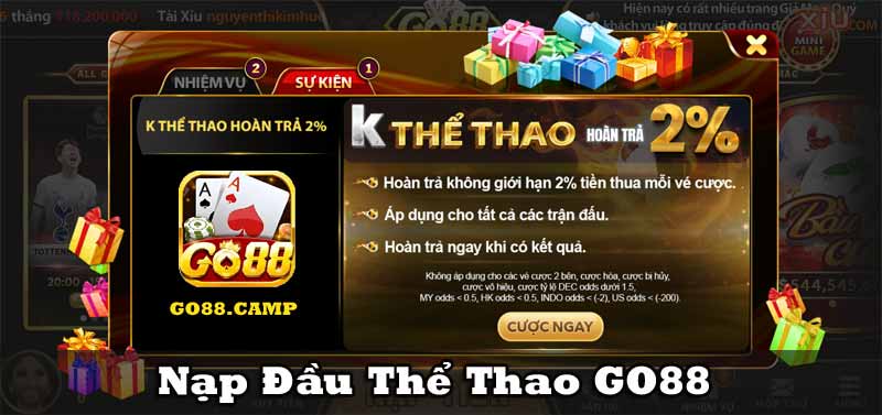 Nạp Đầu Thể Thao GO88