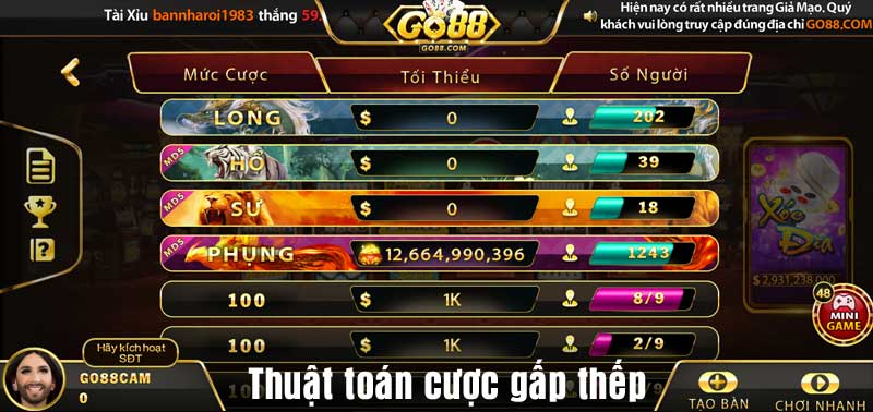 Thuật toán cược gấp thếp